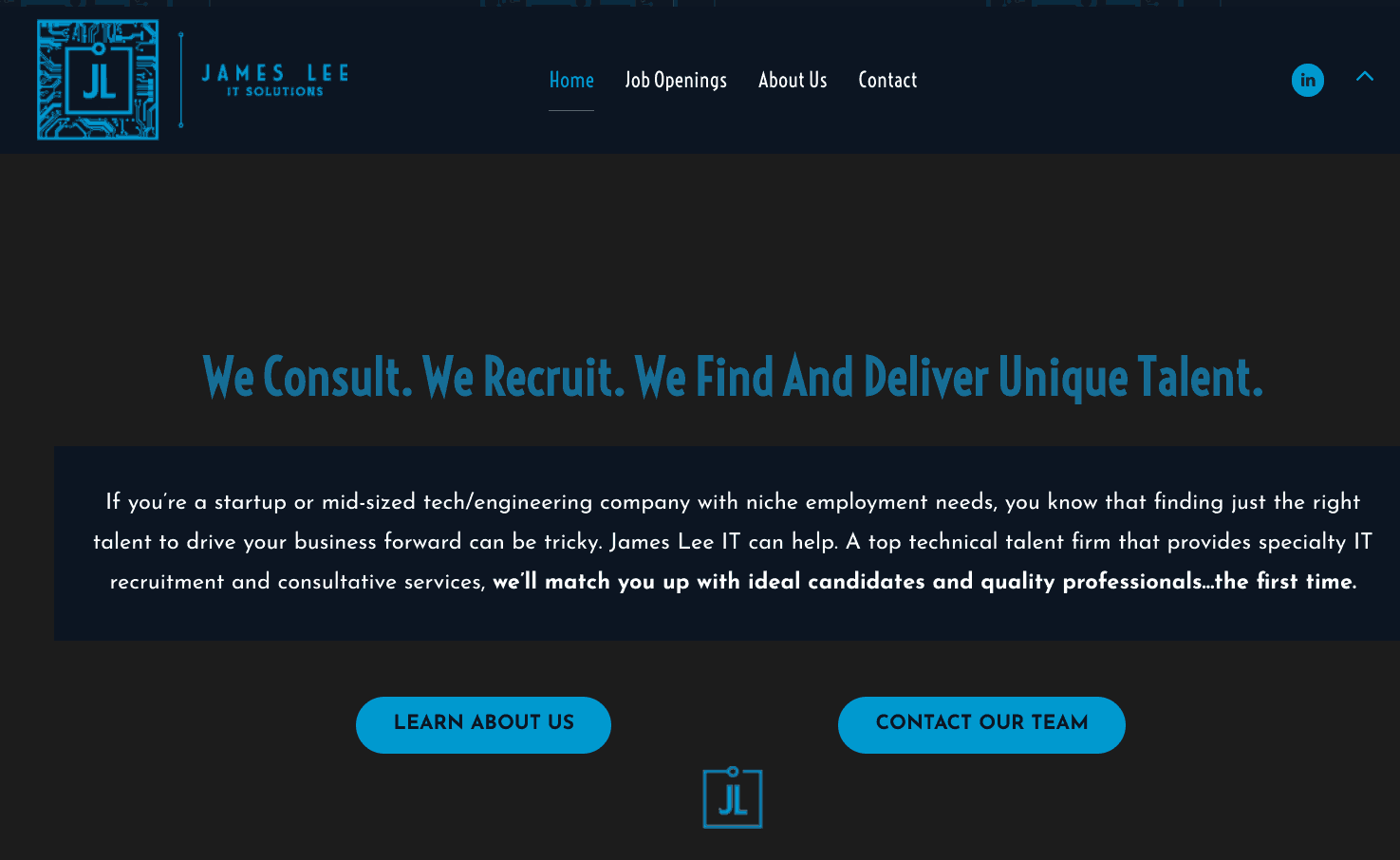 Examples of a website that includes a clear call to action for the user.