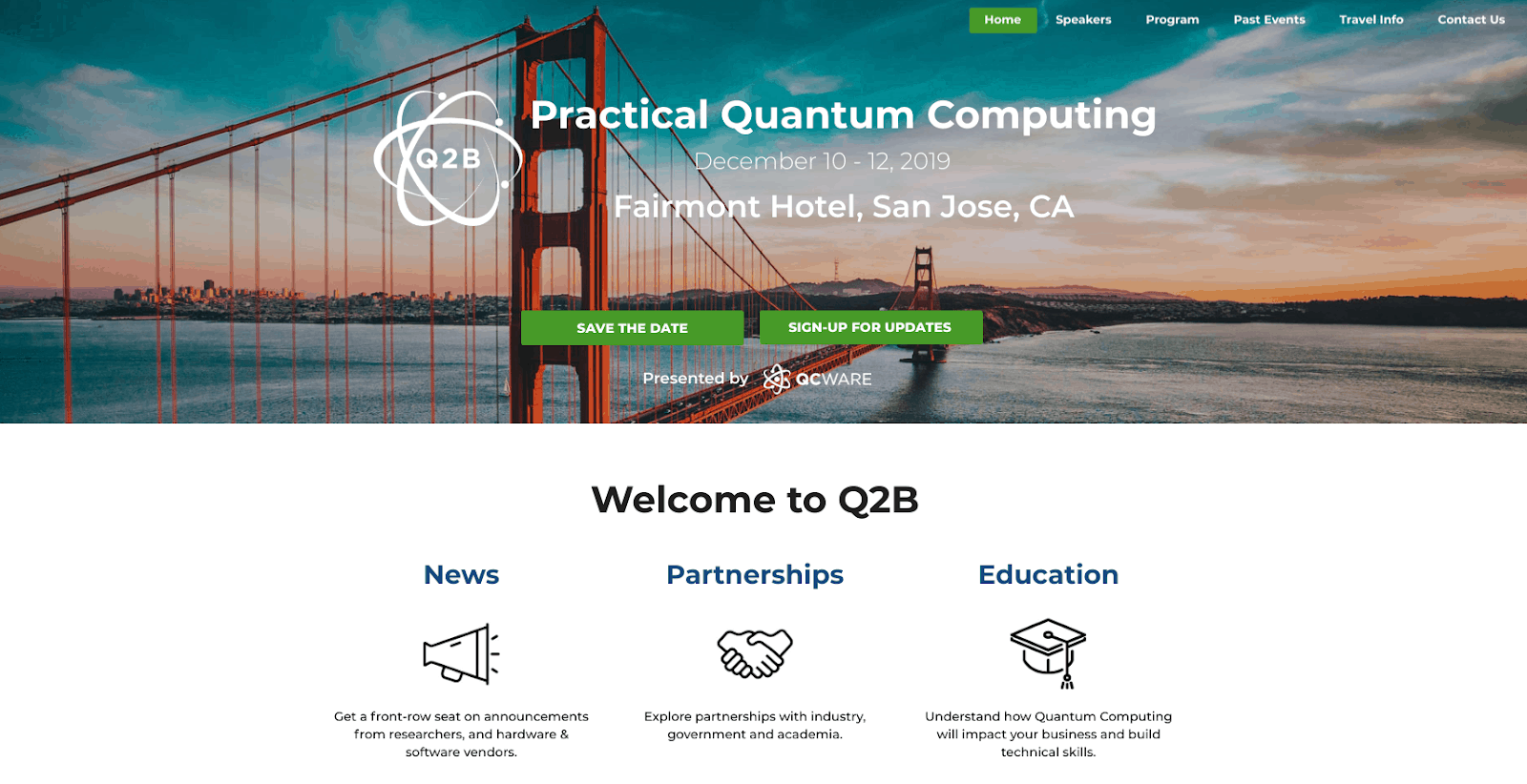 Example of a website page with a clean & clear design.