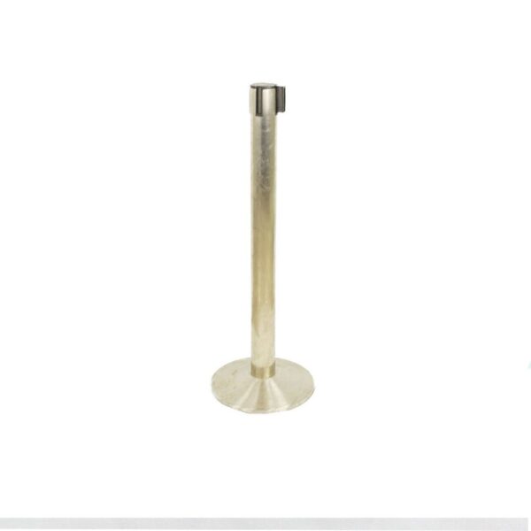 Chromed Retractable Stanchion with Black Belt Beltrac 12ft.